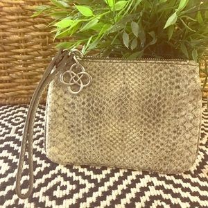 Stella & Dot Soho Snakeskin Wristlet